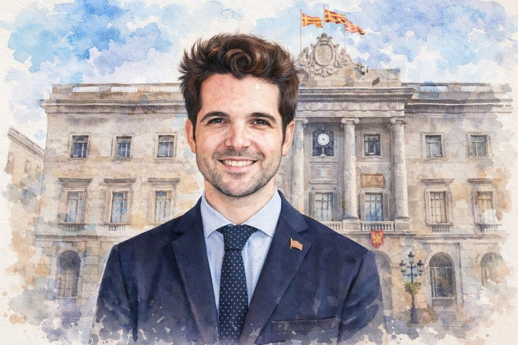Jordi Aragonès durante el acto de presentación de su candidatura a la alcaldía de Barcelona