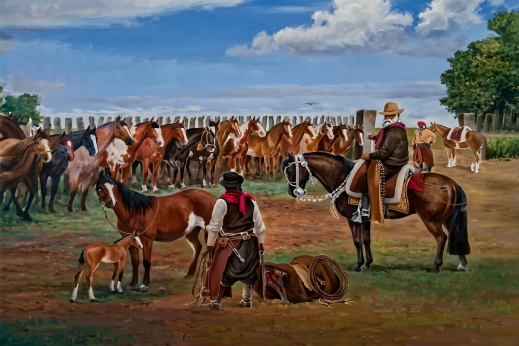 Exposición de pinturas costumbristas en el Espacio Cultural Marín de Beccar