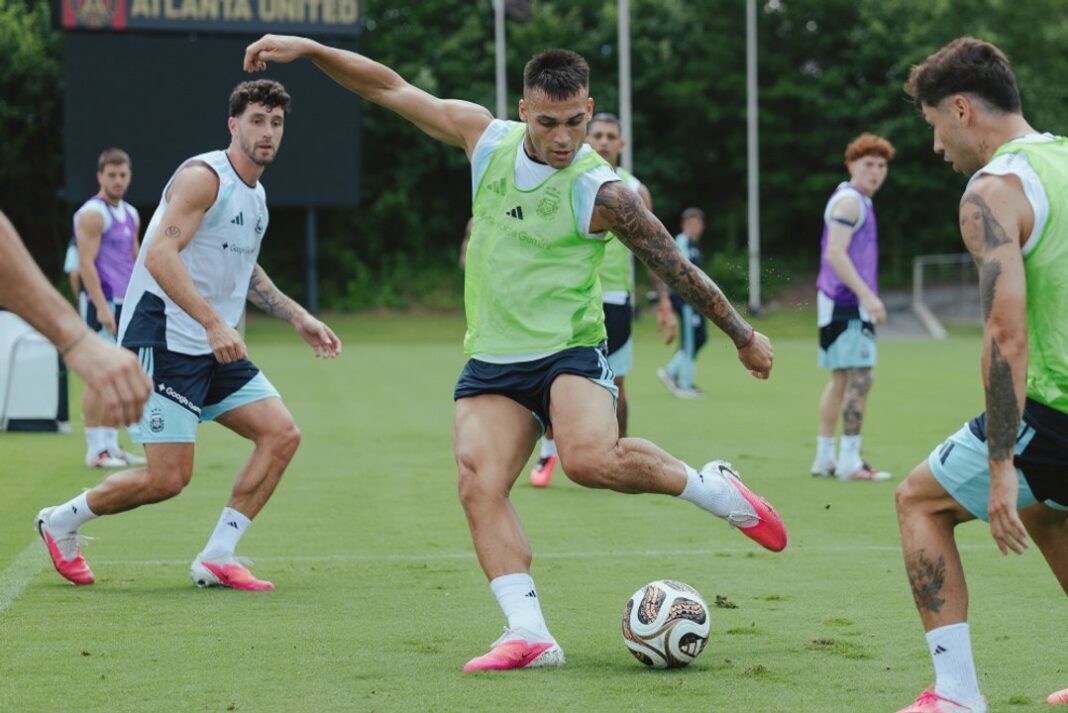Entrenamiento de la Selección argentina en Atlanta