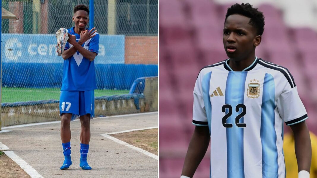 Stephen Kiki Ramos durante el partido amistoso Sub 17 entre Argentina y Ecuador