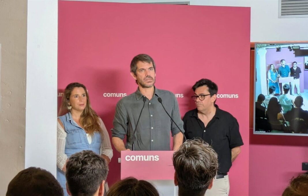 Ernest Urtasun durante su intervención en el Consell Nacional de los Comuns