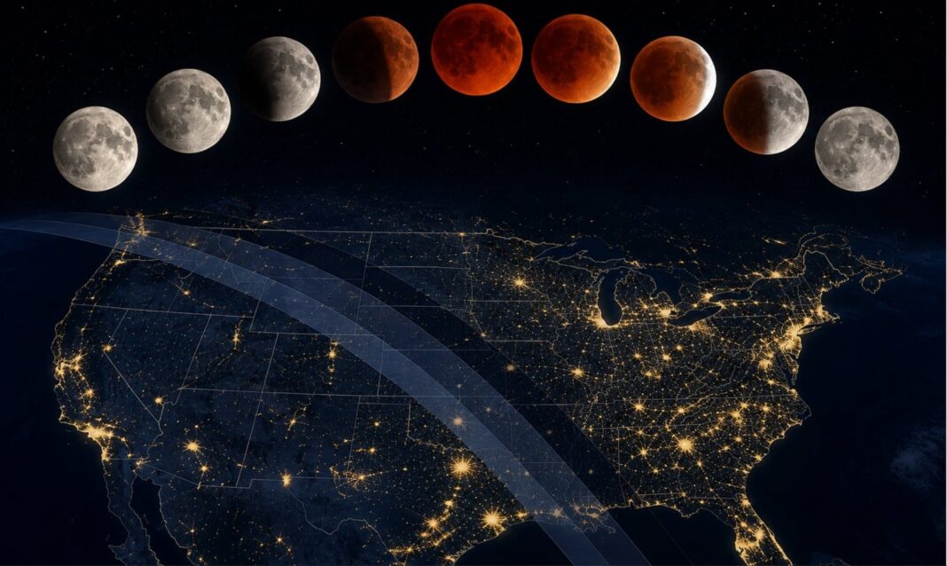 Eclipse lunar parcial visible desde Florida