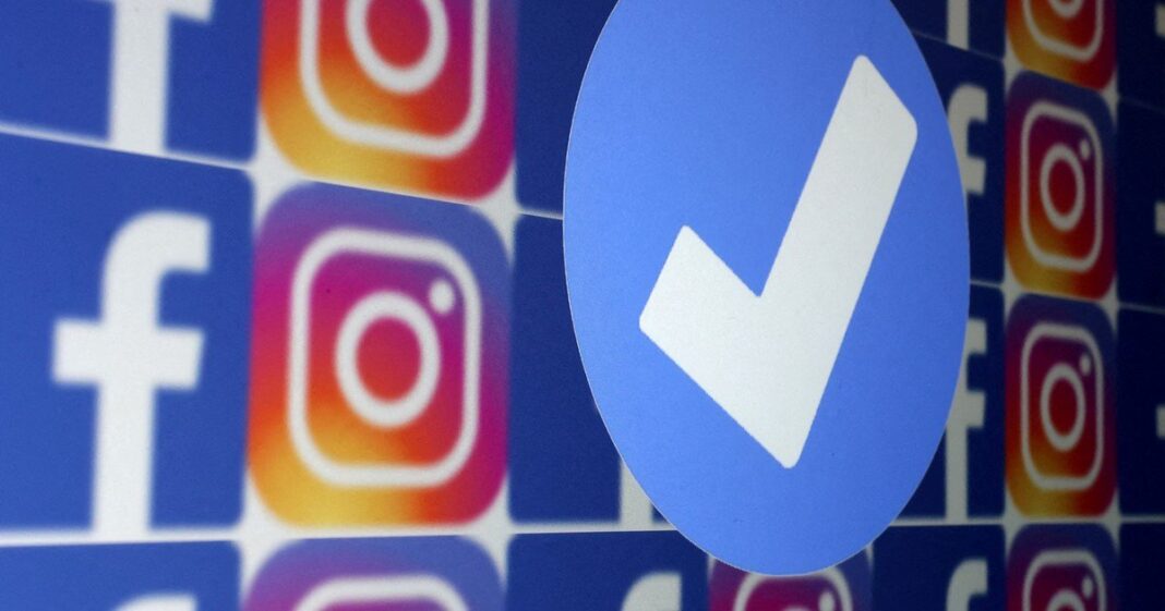 Logo de Instagram y Meta en un tribunal