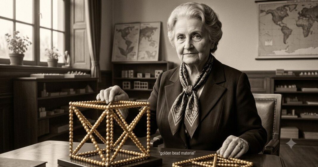 Retrato de María Montessori, pedagoga italiana