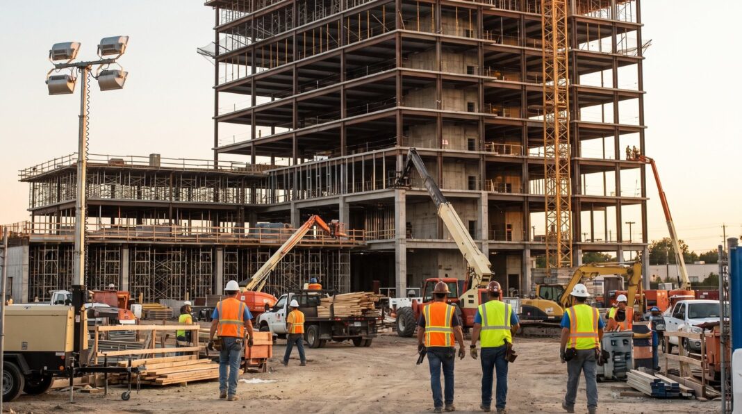 Obra de construcción en República Dominicana