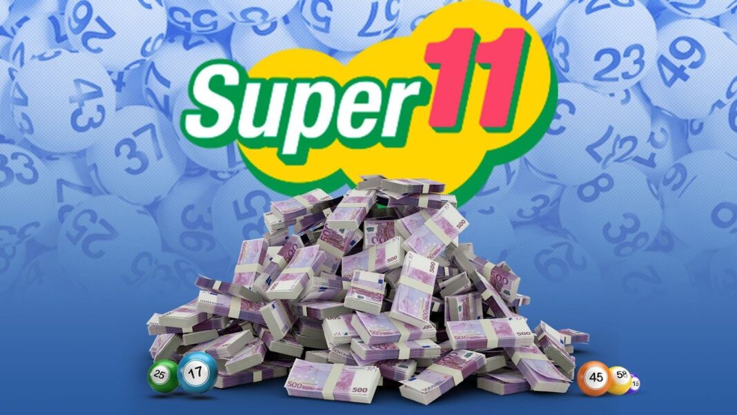Boleto de Super Once con la combinación ganadora