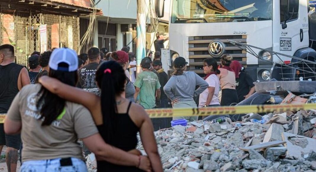Mapa de Colombia con zonas afectadas por el terremoto