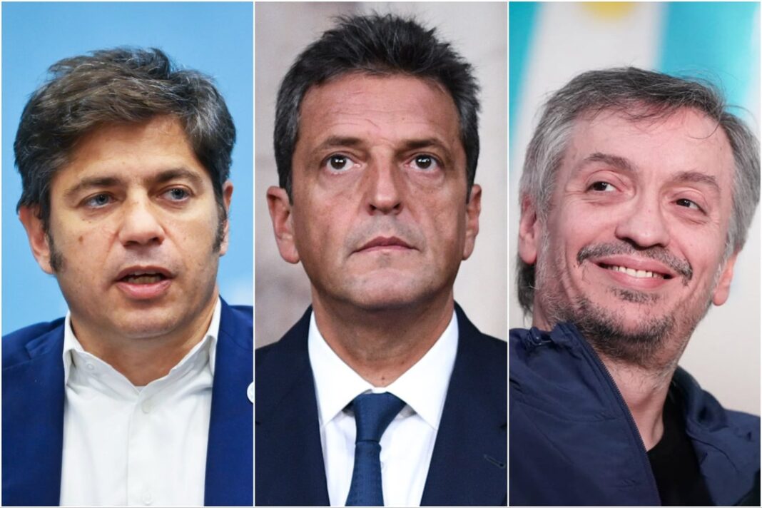 Dirigentes peronistas en un acto partidario