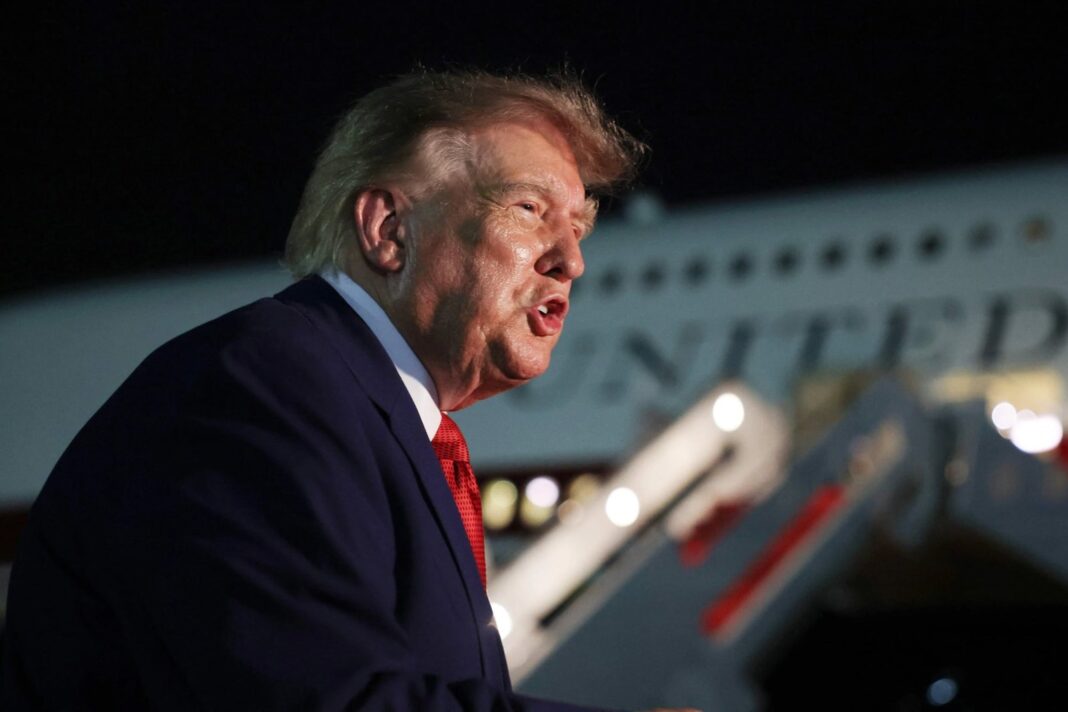 Donald Trump en la Base Conjunta Andrews