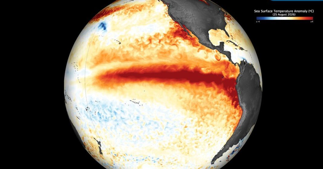 Mapa de Argentina con indicación de provincias afectadas por El Niño