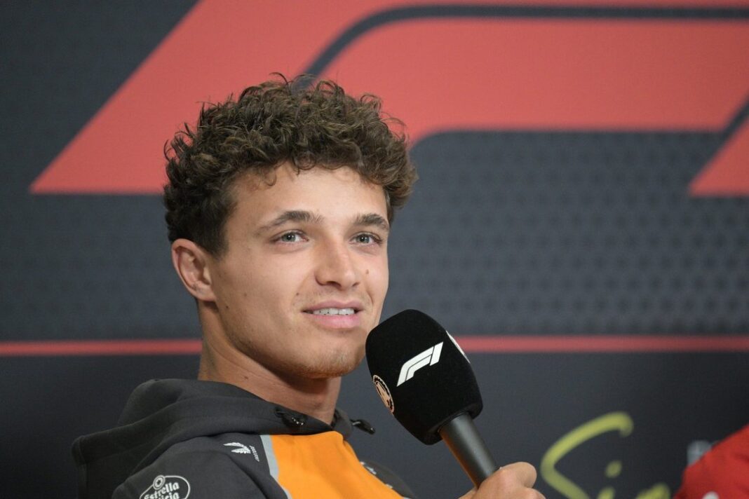 Lando Norris y Franco Colapinto durante el Gran Premio de Azerbaiyán de Fórmula 1