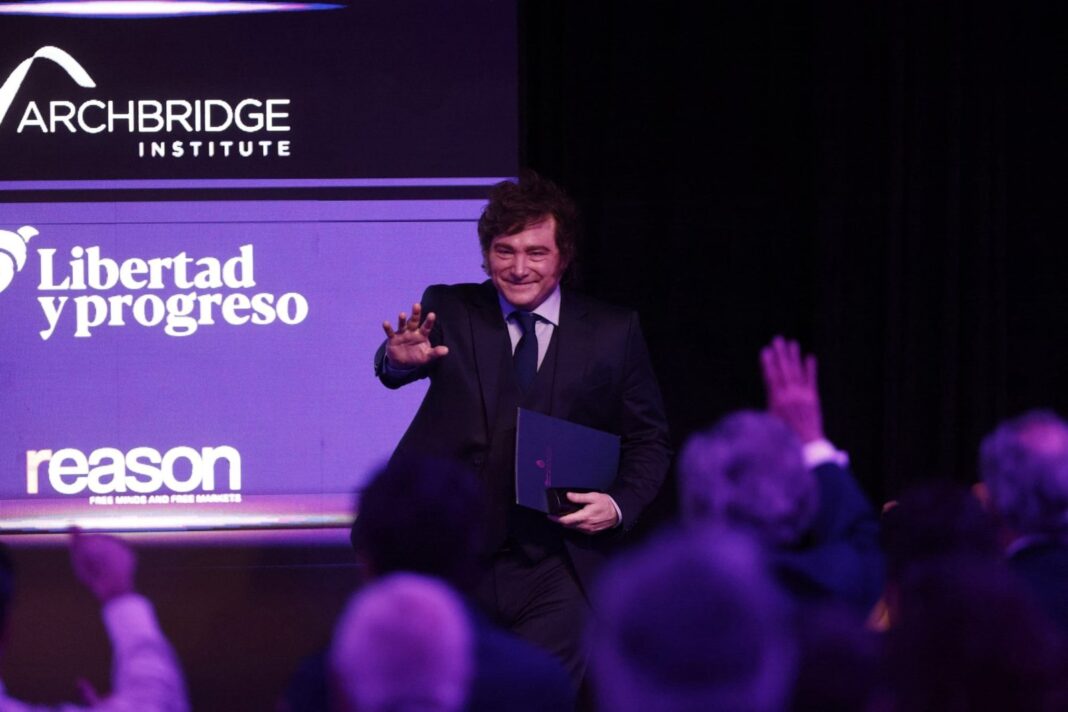 Javier Milei habla en el evento Vientos de Cambio