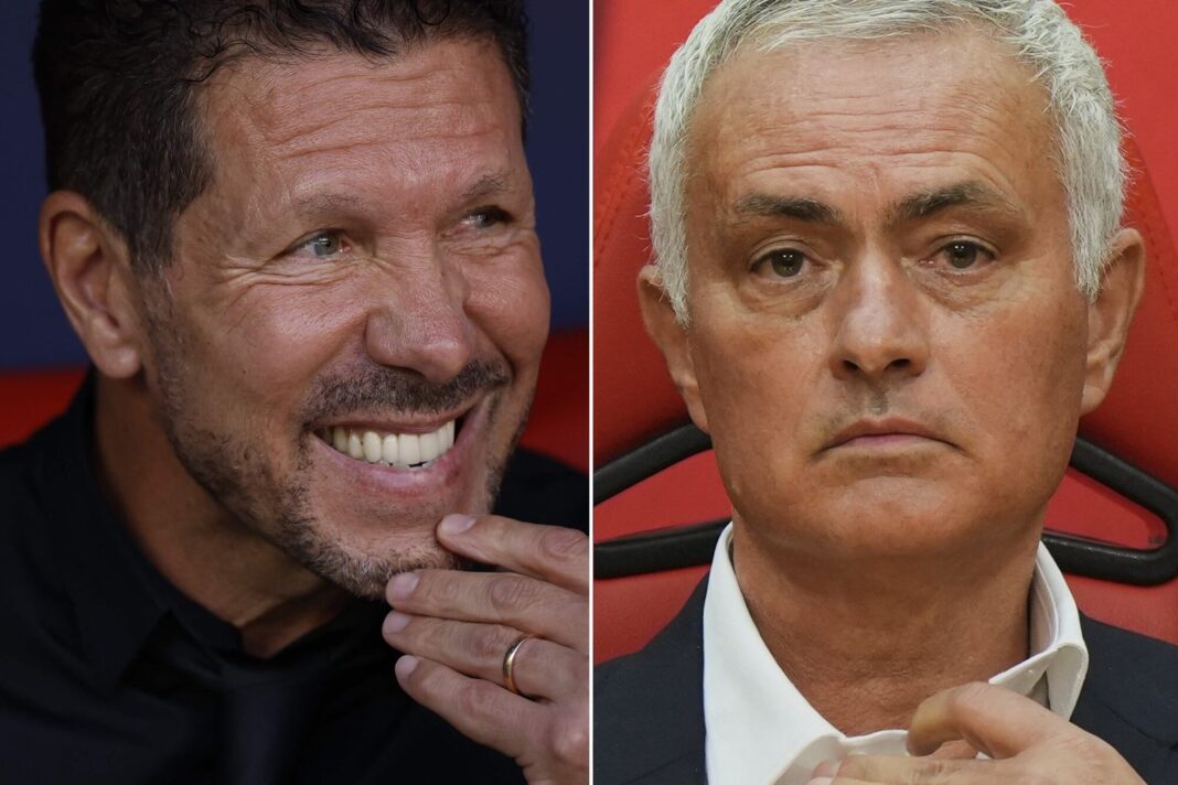 José Mourinho y Diego Simeone en conferencia de prensa