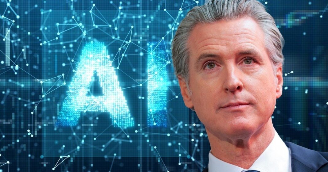 Gobernador de California, Gavin Newsom, durante una conferencia de prensa