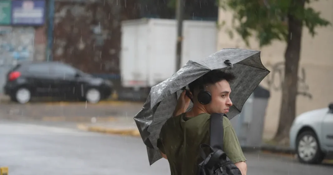 Mapa de alerta amarilla por tormentas del Servicio Meteorológico Nacional