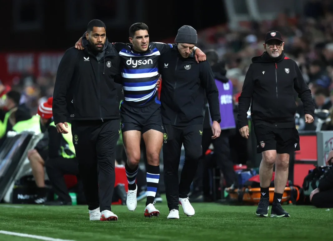 Jugadores de Los Pumas entrenando en Londres