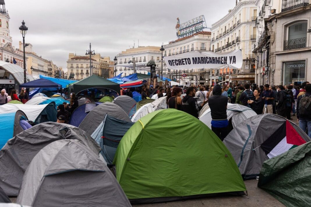 Protesta por la vivienda en una ciudad europea