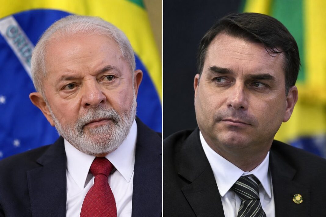 Flávio Bolsonaro y Lula da Silva, candidatos en las elecciones de Brasil 2026