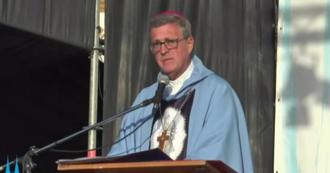 Arzobispo Jorge García Cuerva durante la homilía en la basílica de Luján