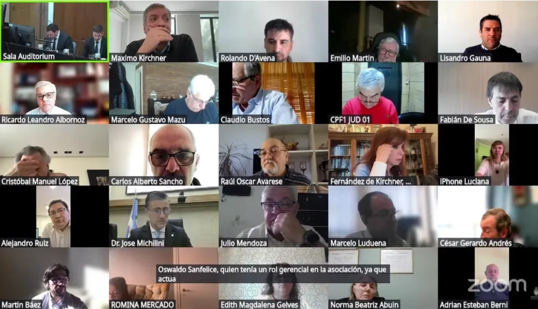 Tribunal Oral Federal N°5 durante la audiencia del juicio por Hotesur y Los Sauces