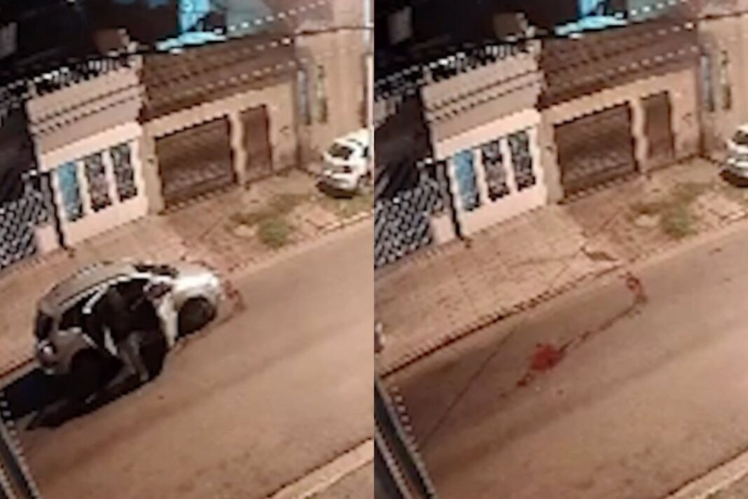 Auto en la calle Sargento Cabral de Lomas del Millón, La Matanza, donde ocurrió el intento de robo