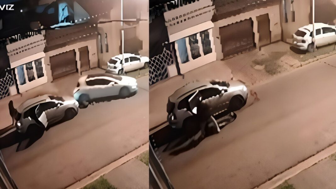 Móvil policial en la zona de Lomas del Millón, La Matanza