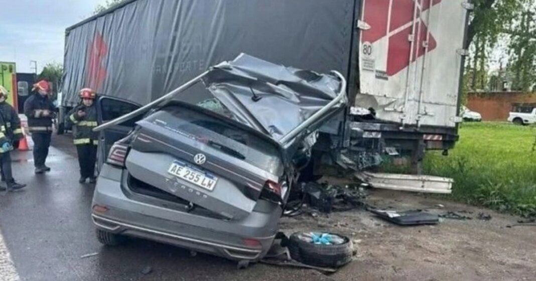 Ruta 2 a la altura de Brandsen donde ocurrió el accidente fatal