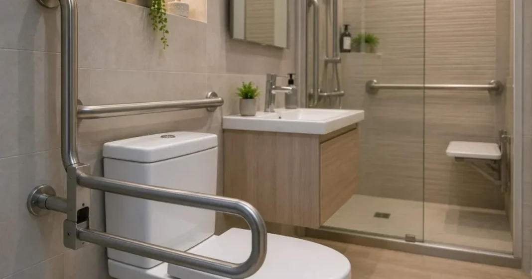 Baño en remodelación con herramientas y materiales de construcción